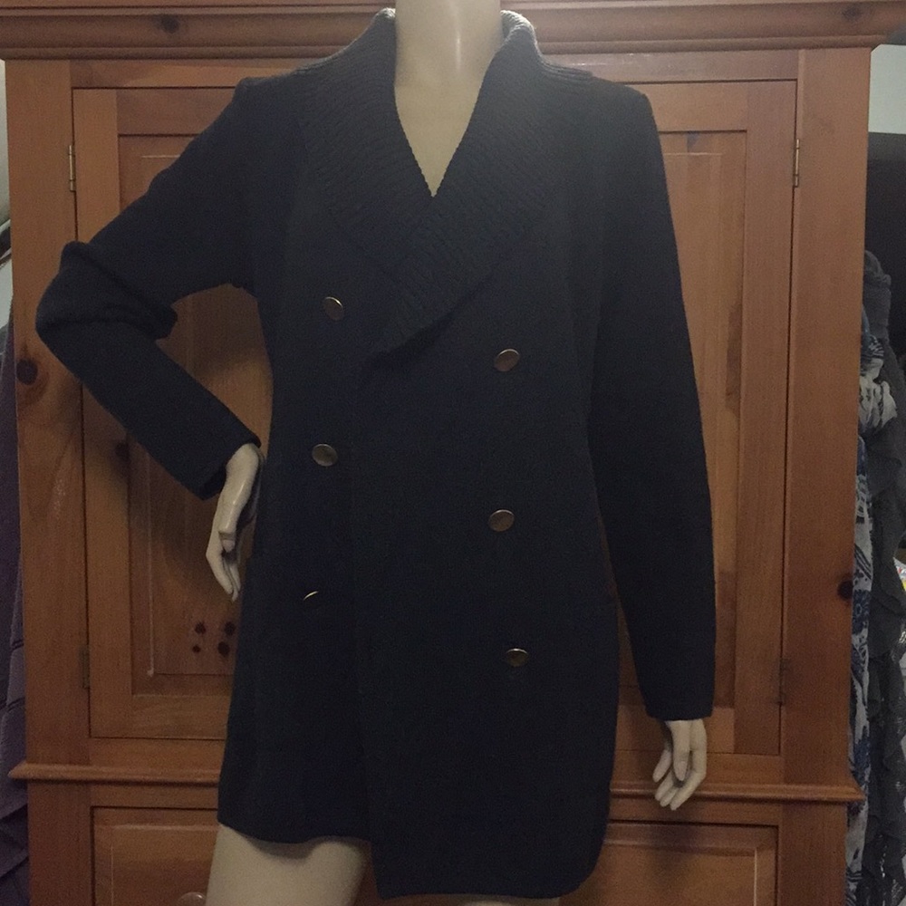 Carine Paris Wool Pure Cardigan Charcoal Grey